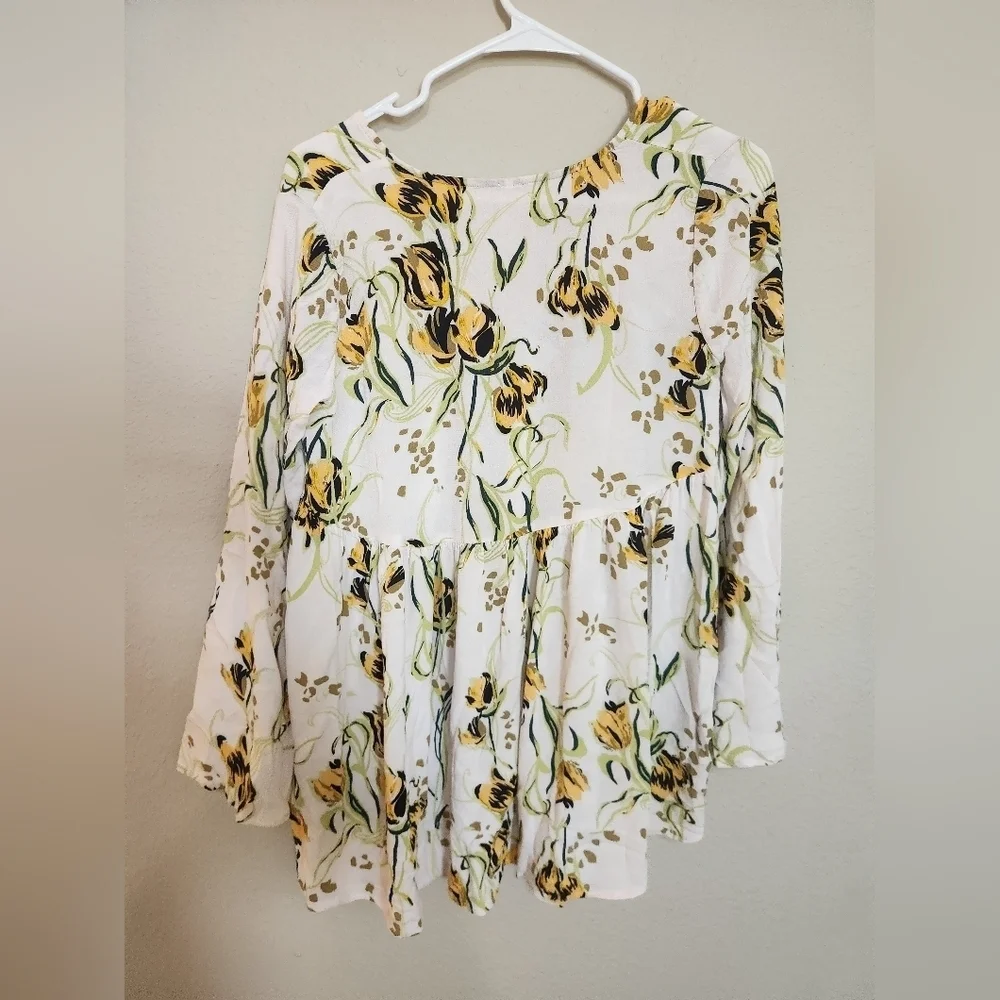 Free People Boho Floral Top Xs